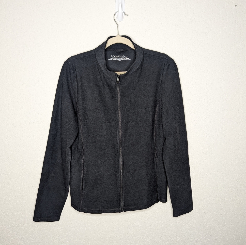 Beyond‎ Yoga Black Full Zip Jacket Size L